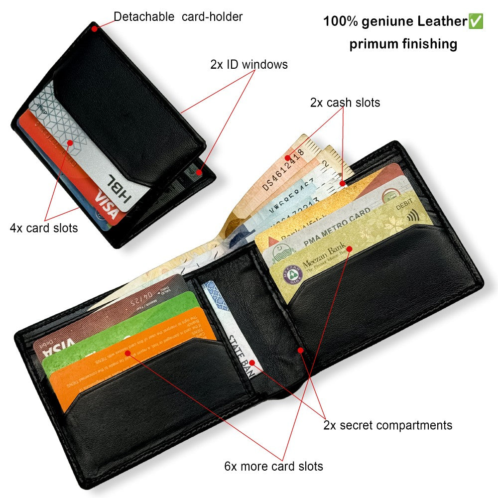 Detachable Card Soft & Premium Wallet