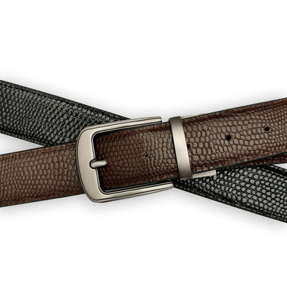 Double Sided Black Belt for Men