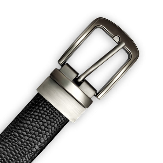 Double Sided Black Belt for Men